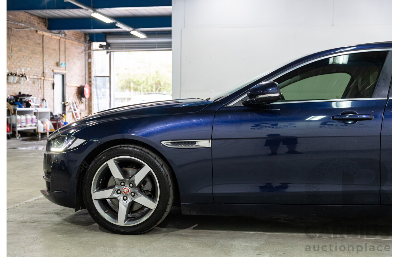 11/2016 Jaguar XE 20d Prestige (RWD) MY17 4d Sedan Dark Sapphire Blue Turbo Diesel 2.0L