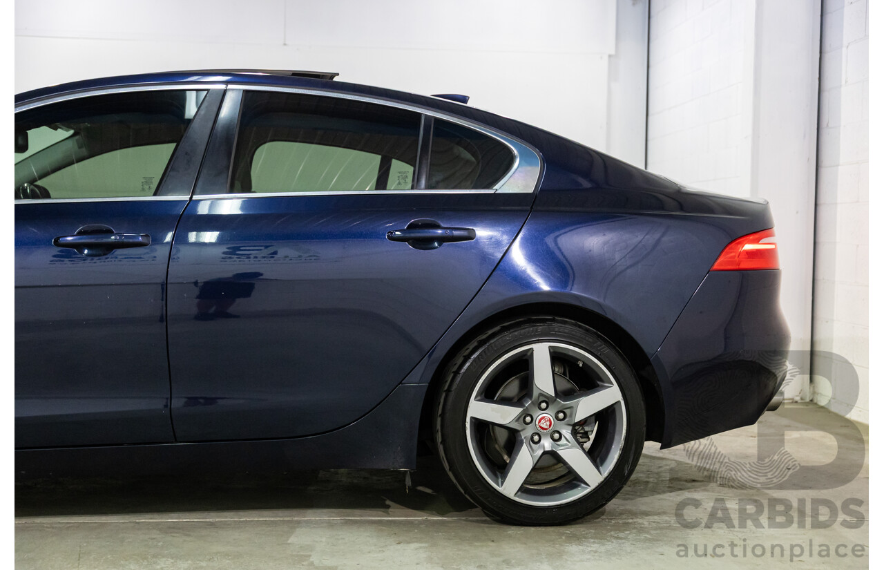 11/2016 Jaguar XE 20d Prestige (RWD) MY17 4d Sedan Dark Sapphire Blue Turbo Diesel 2.0L