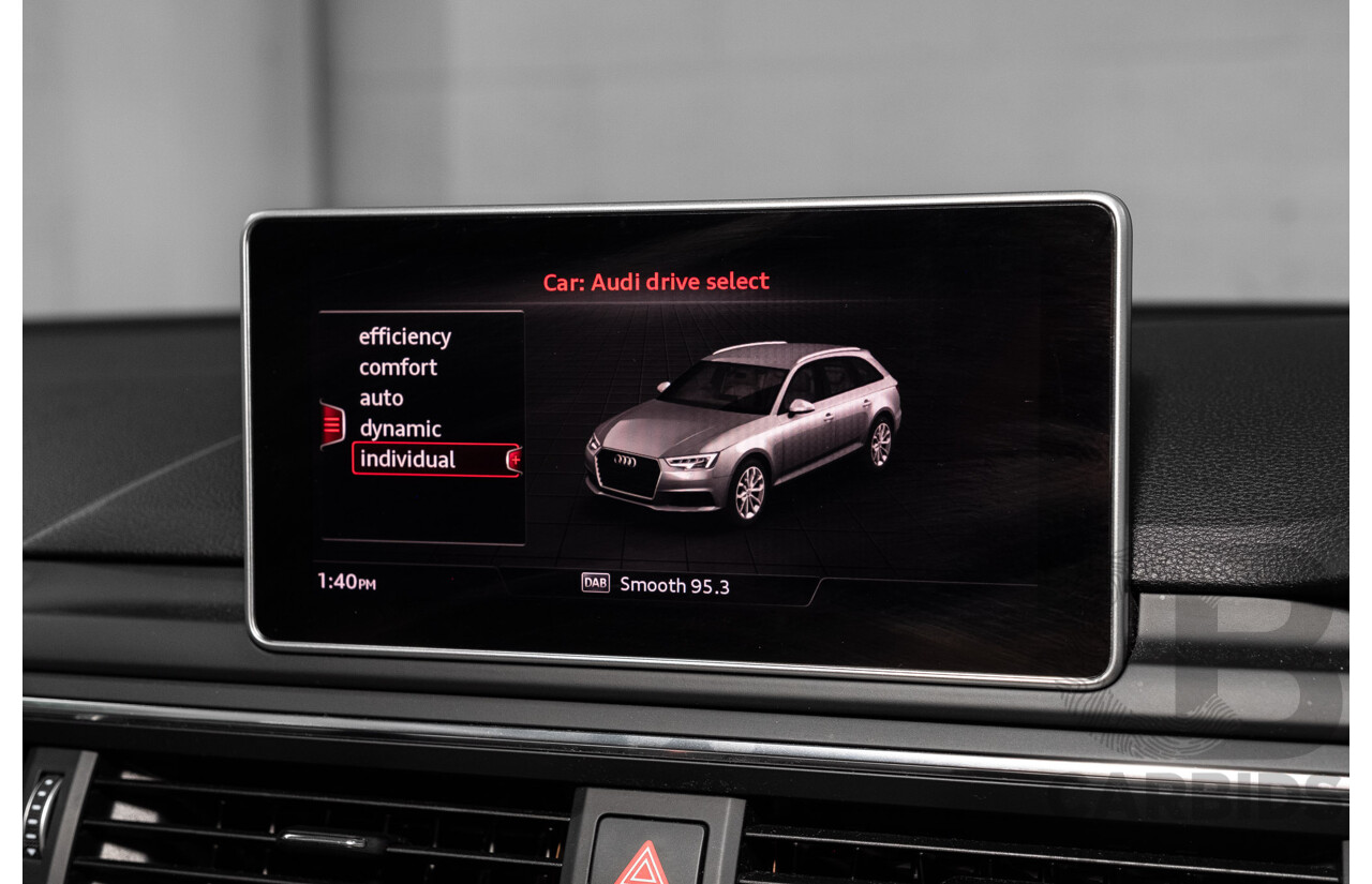 10/2016 Audi A4 Avant 2.0 TFSI S-Tronic Sport (FWD) F4 (B9) 4d Wagon Glacier White Turbo 2.0L