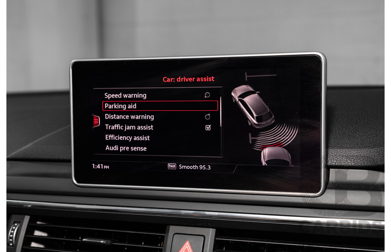 10/2016 Audi A4 Avant 2.0 TFSI S-Tronic Sport (FWD) F4 (B9) 4d Wagon Glacier White Turbo 2.0L