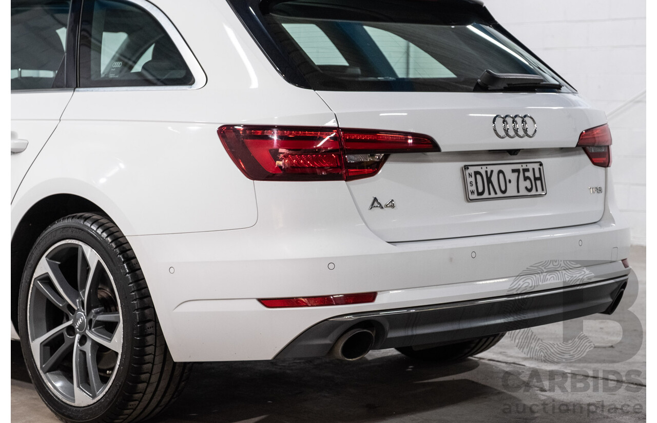 10/2016 Audi A4 Avant 2.0 TFSI S-Tronic Sport (FWD) F4 (B9) 4d Wagon Glacier White Turbo 2.0L