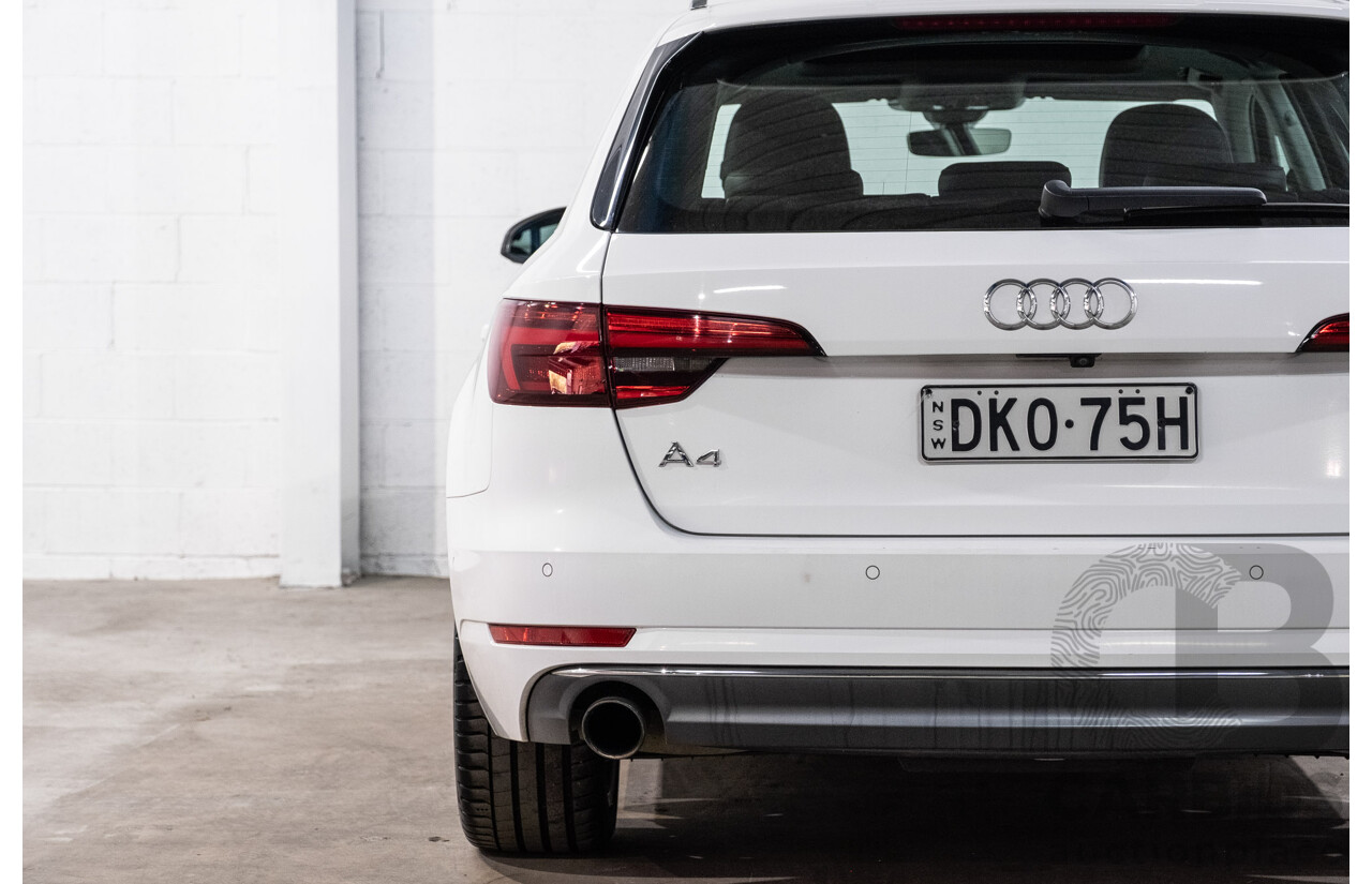 10/2016 Audi A4 Avant 2.0 TFSI S-Tronic Sport (FWD) F4 (B9) 4d Wagon Glacier White Turbo 2.0L
