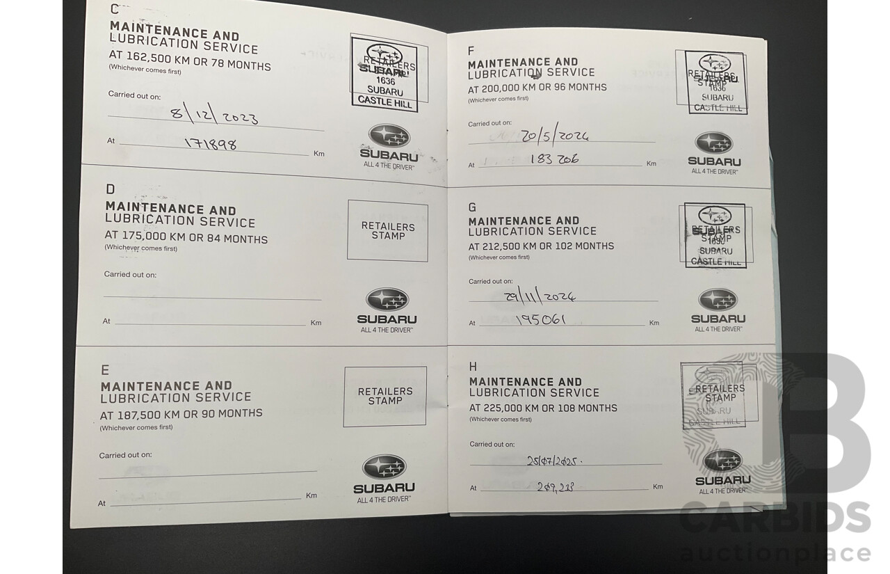 11/2015 Subaru Outback 3.6R (AWD) MY15 4d Wagon Lapis Blue Pearl 3.6L