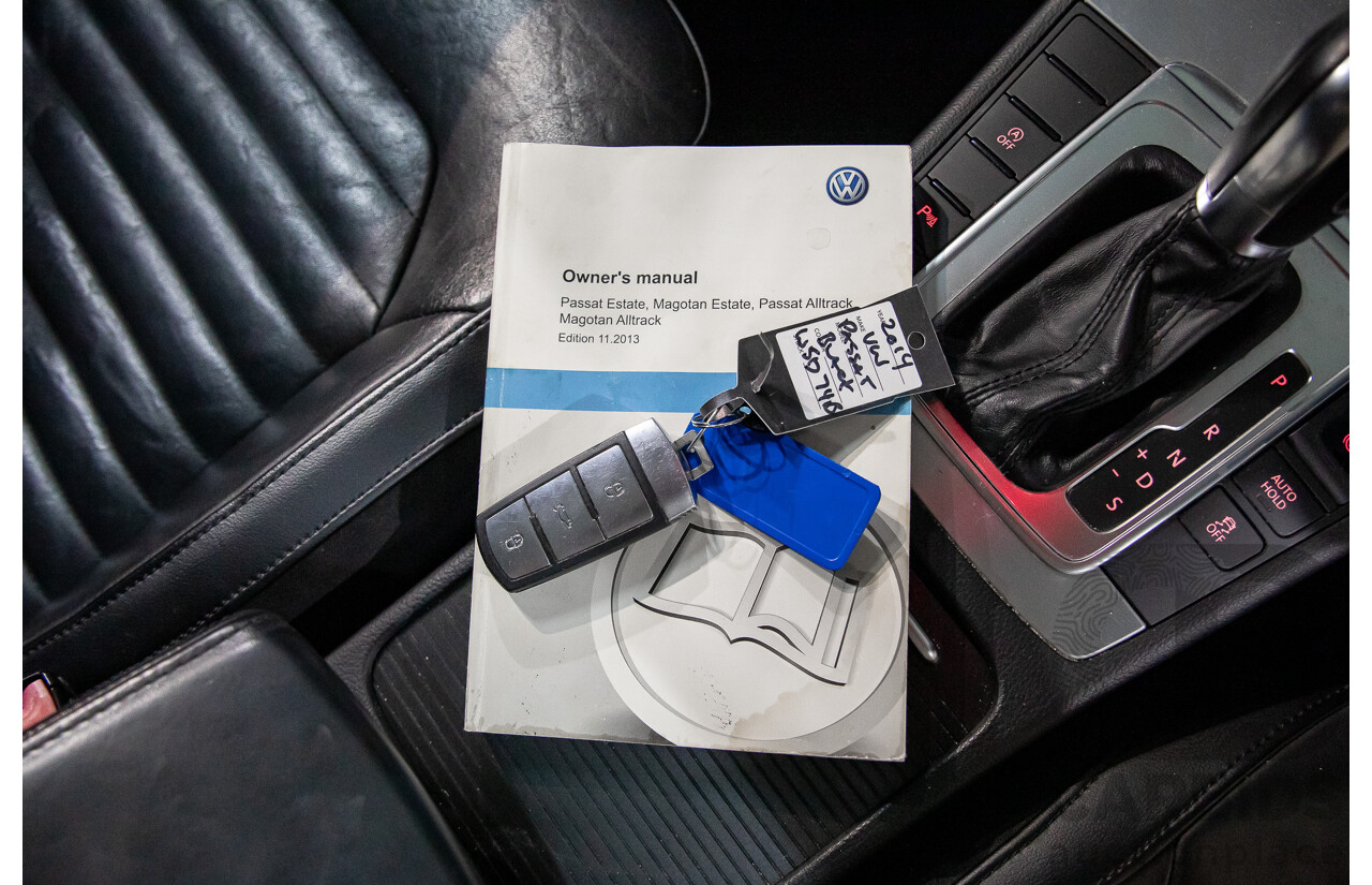 4/2014 Volkswagen Passat 130 TDI Highline 3C MY14 4d Wagon Deep Black Pearl Turbo Diesel 2.0L