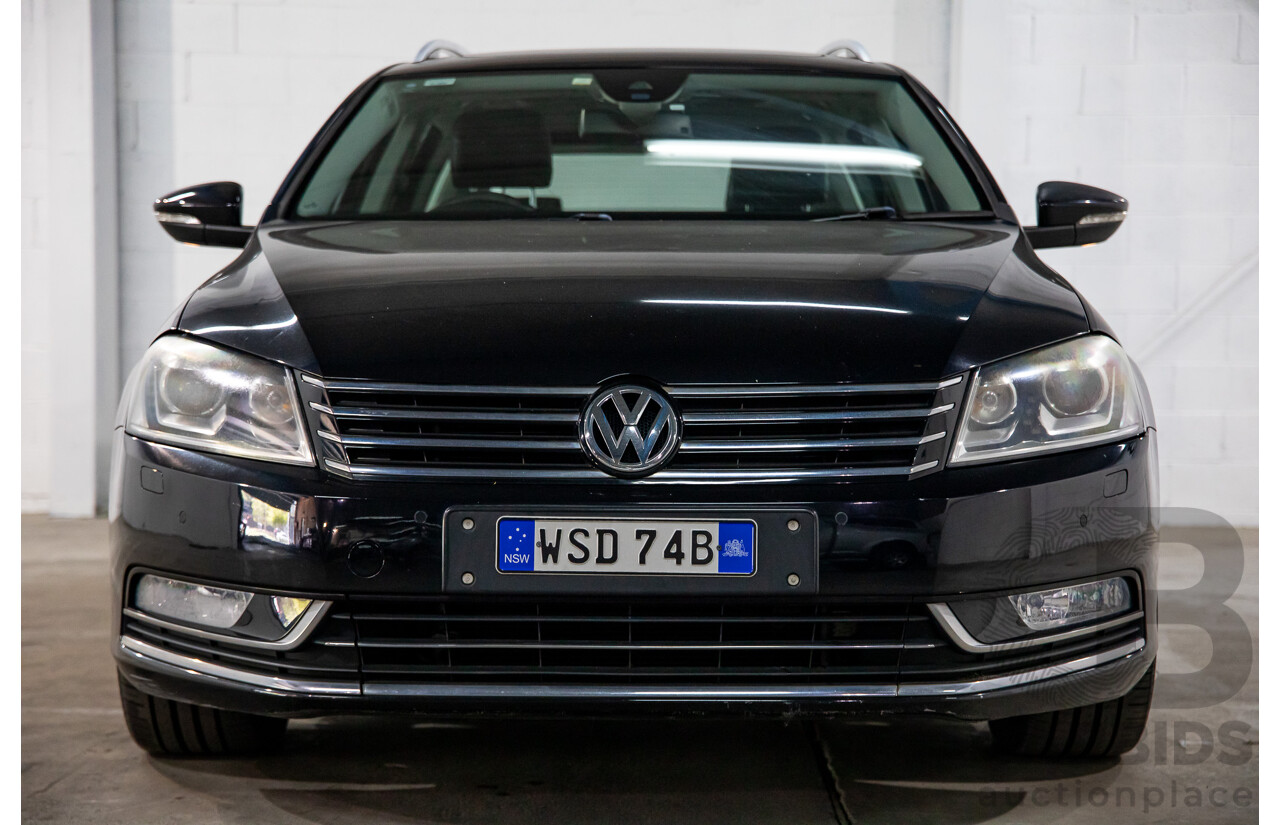 4/2014 Volkswagen Passat 130 TDI Highline 3C MY14 4d Wagon Deep Black Pearl Turbo Diesel 2.0L