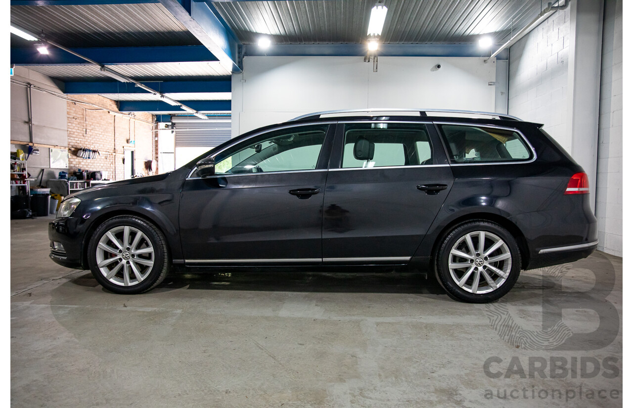 4/2014 Volkswagen Passat 130 TDI Highline 3C MY14 4d Wagon Deep Black Pearl Turbo Diesel 2.0L