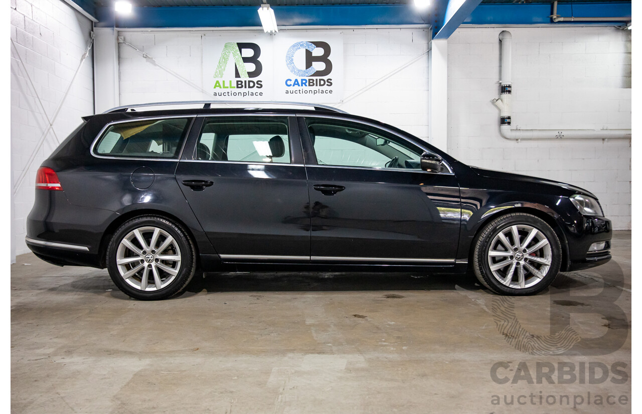 4/2014 Volkswagen Passat 130 TDI Highline 3C MY14 4d Wagon Deep Black Pearl Turbo Diesel 2.0L