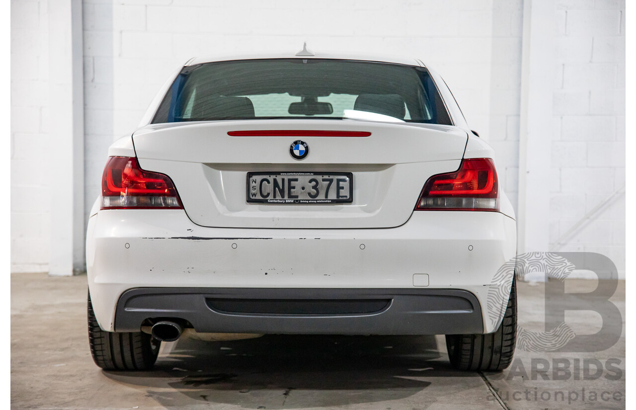 4/2013 BMW 120i M Sport E82 MY12.5 2d Coupe Alpine White 2.0L