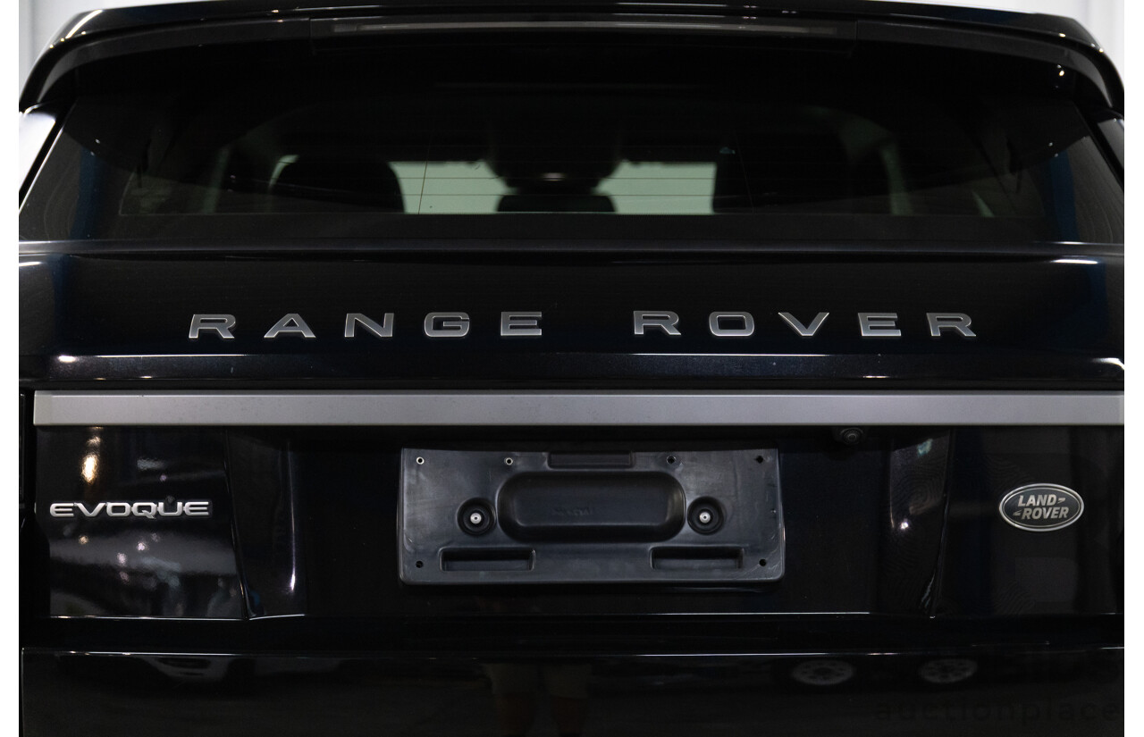 07/2017 Range Rover Evoque Td4 150 SE (AWD) LV MY17 5d Wagon Santorini Black Metallic Turbo Diesel 2.0L