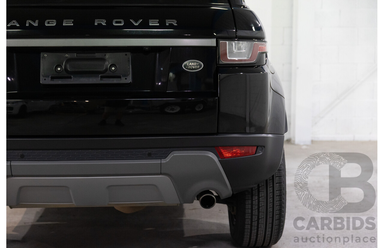 07/2017 Range Rover Evoque Td4 150 SE (AWD) LV MY17 5d Wagon Santorini Black Metallic Turbo Diesel 2.0L