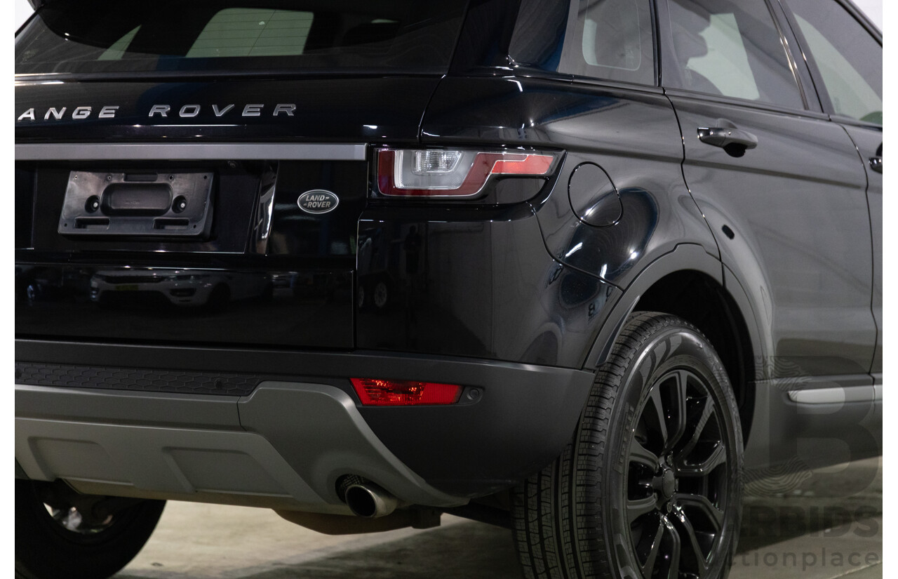 07/2017 Range Rover Evoque Td4 150 SE (AWD) LV MY17 5d Wagon Santorini Black Metallic Turbo Diesel 2.0L