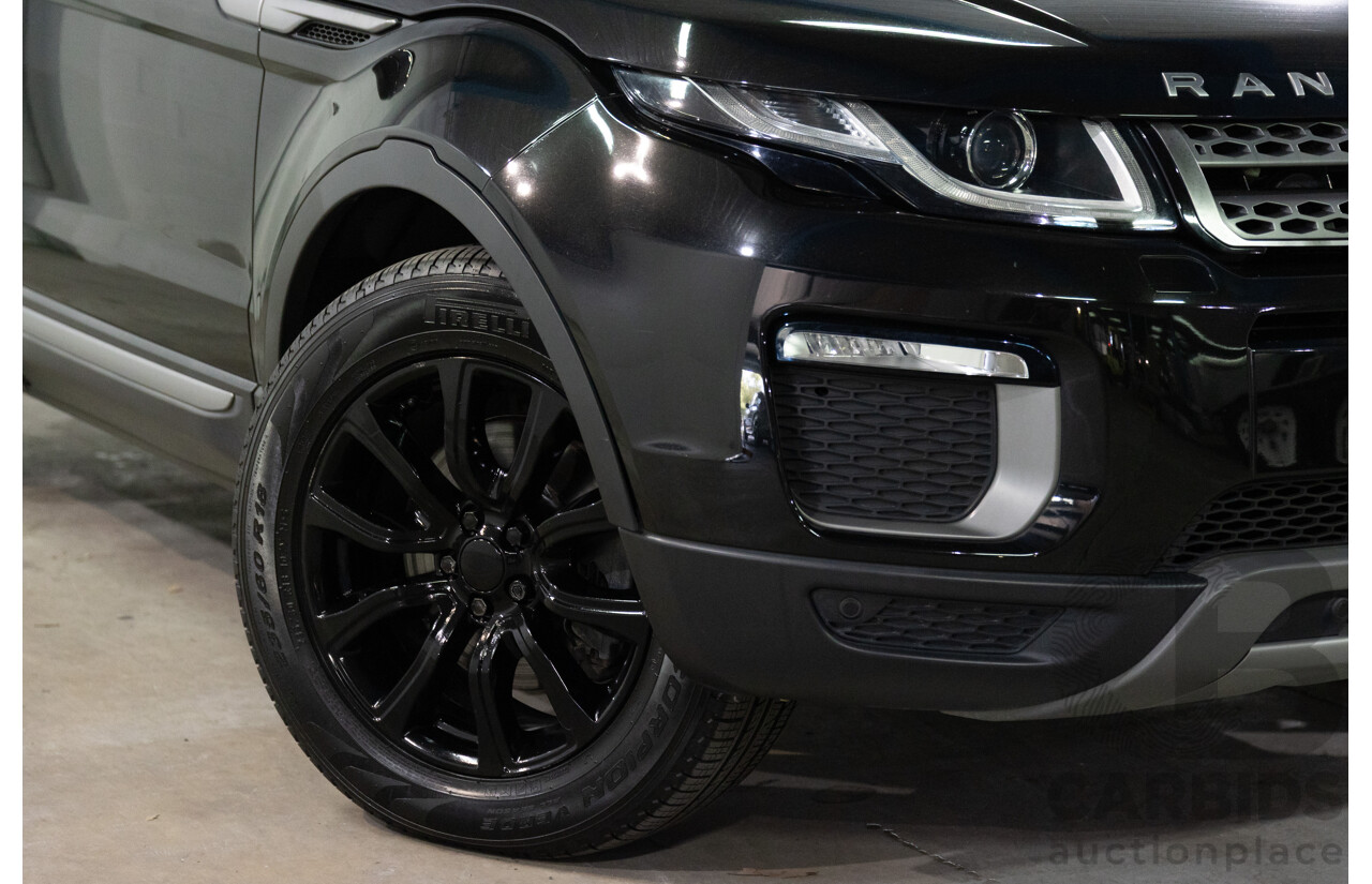 07/2017 Range Rover Evoque Td4 150 SE (AWD) LV MY17 5d Wagon Santorini Black Metallic Turbo Diesel 2.0L