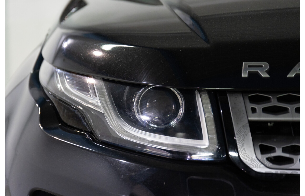 07/2017 Range Rover Evoque Td4 150 SE (AWD) LV MY17 5d Wagon Santorini Black Metallic Turbo Diesel 2.0L