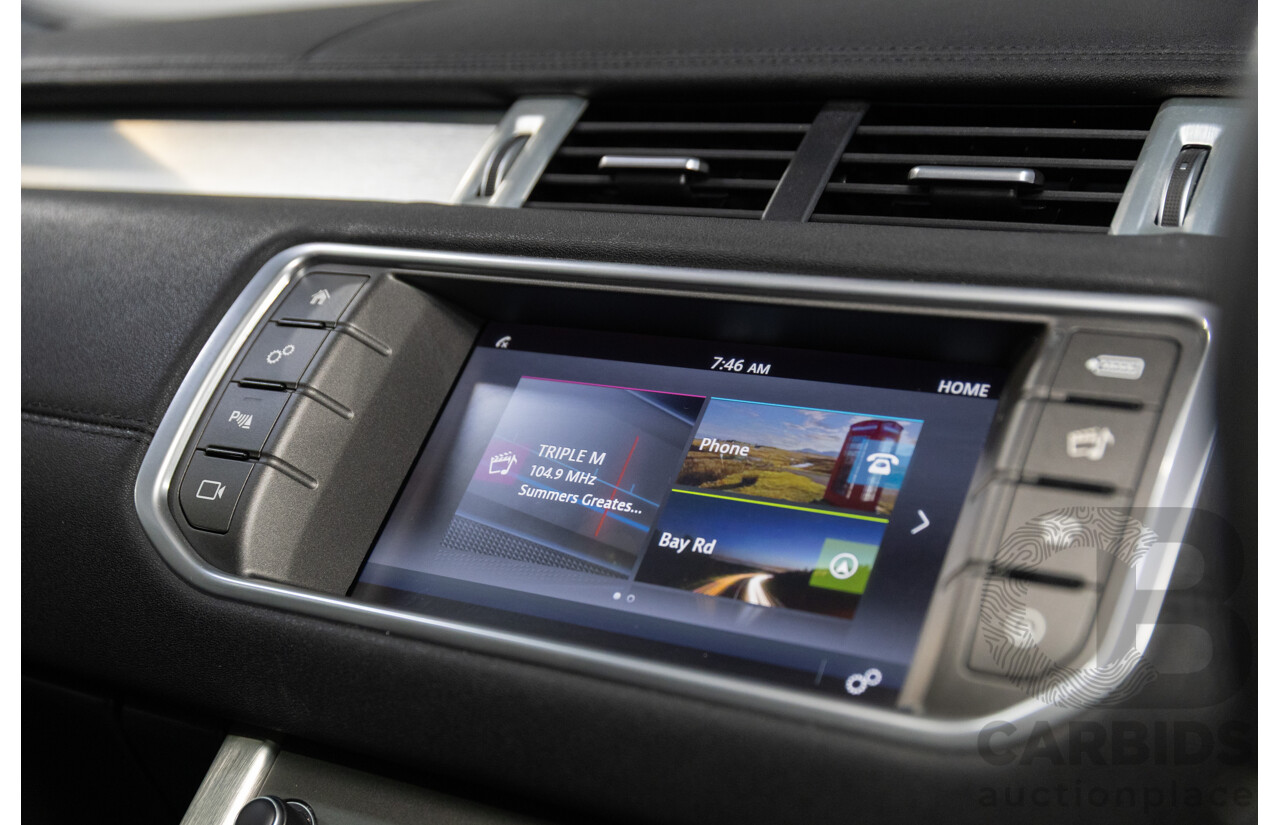 07/2017 Range Rover Evoque Td4 150 SE (AWD) LV MY17 5d Wagon Santorini Black Metallic Turbo Diesel 2.0L