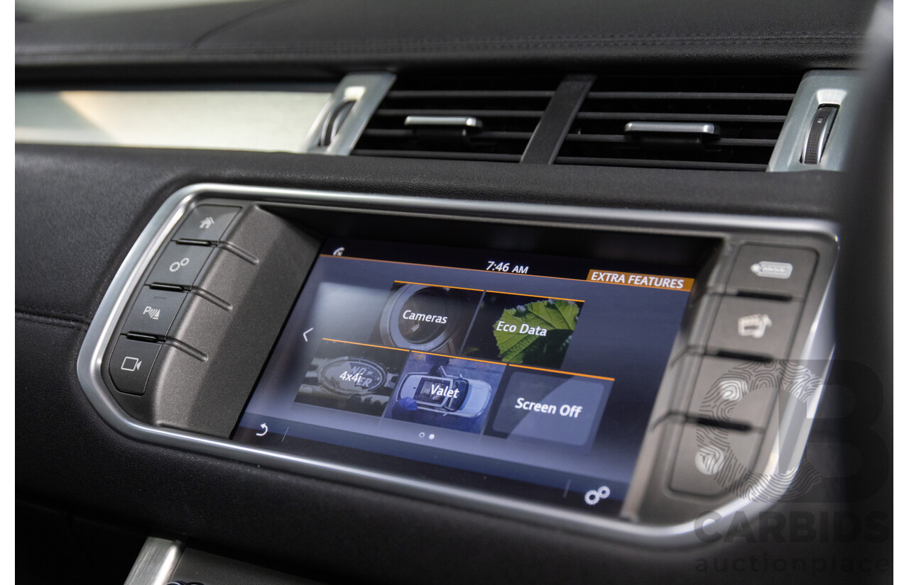 07/2017 Range Rover Evoque Td4 150 SE (AWD) LV MY17 5d Wagon Santorini Black Metallic Turbo Diesel 2.0L