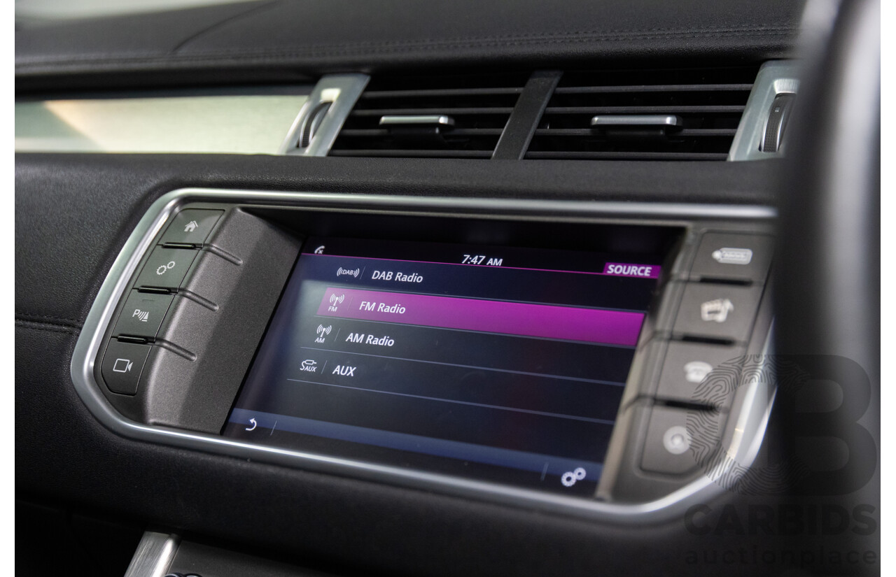 07/2017 Range Rover Evoque Td4 150 SE (AWD) LV MY17 5d Wagon Santorini Black Metallic Turbo Diesel 2.0L