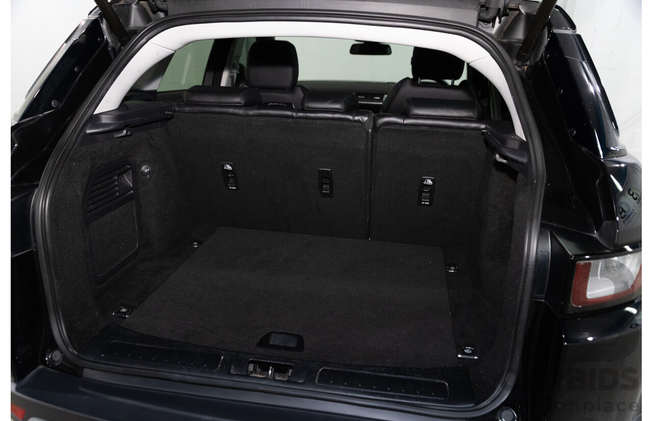 07/2017 Range Rover Evoque Td4 150 SE (AWD) LV MY17 5d Wagon Santorini Black Metallic Turbo Diesel 2.0L