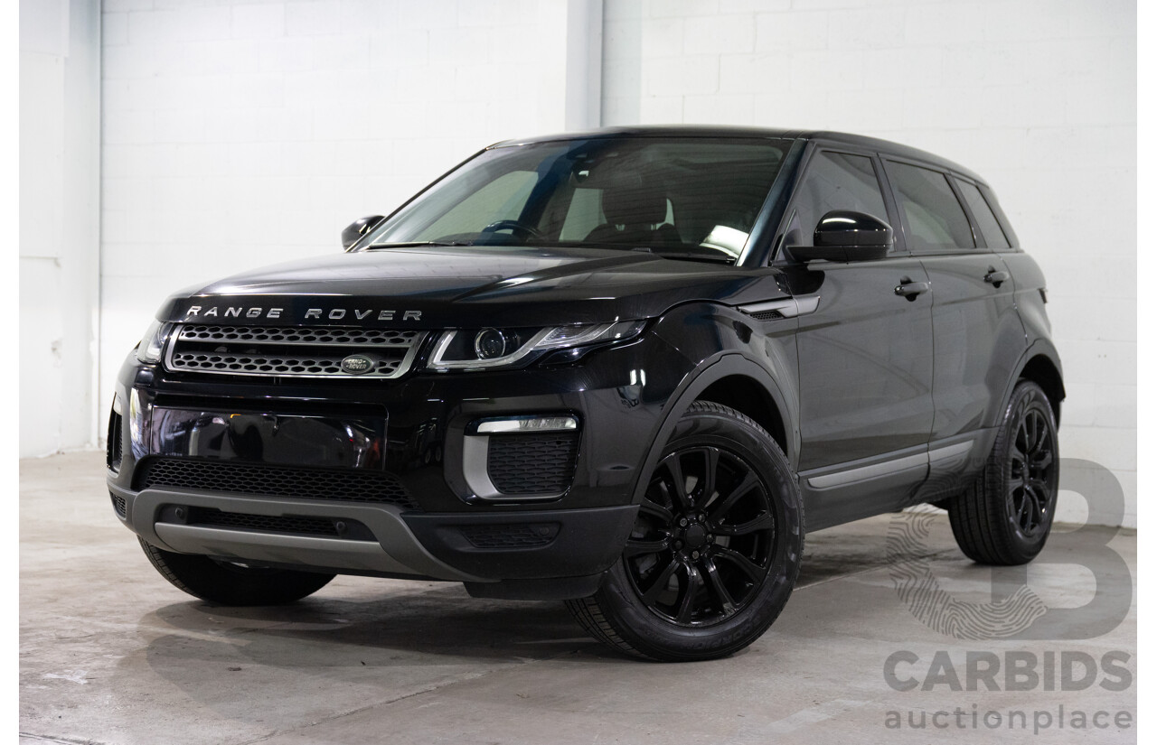 07/2017 Range Rover Evoque Td4 150 SE (AWD) LV MY17 5d Wagon Santorini Black Metallic Turbo Diesel 2.0L