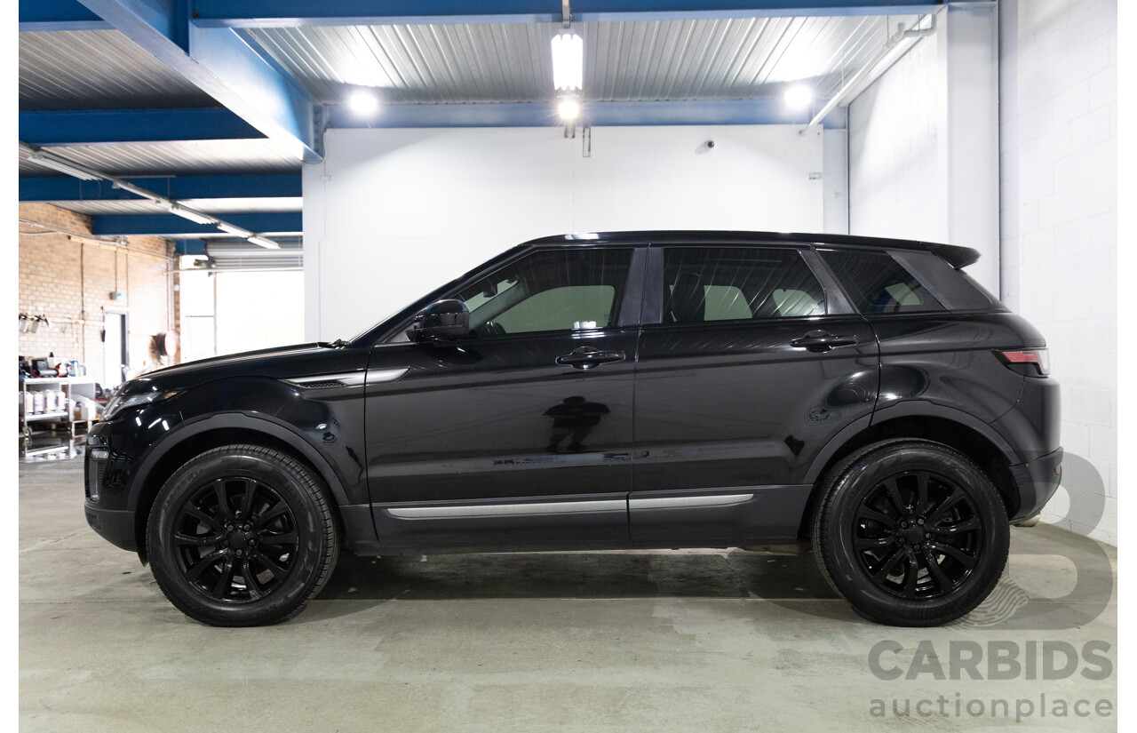 07/2017 Range Rover Evoque Td4 150 SE (AWD) LV MY17 5d Wagon Santorini Black Metallic Turbo Diesel 2.0L