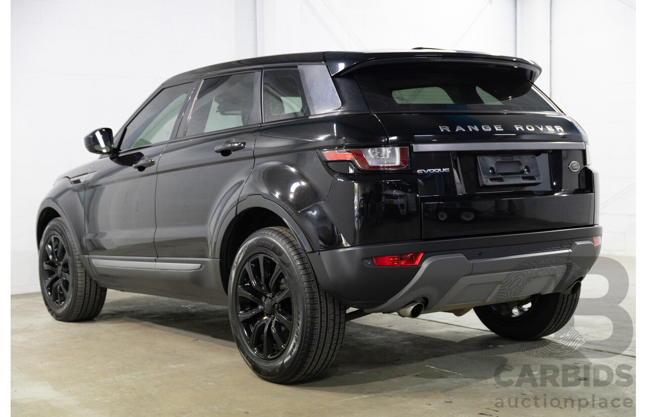 07/2017 Range Rover Evoque Td4 150 SE (AWD) LV MY17 5d Wagon Santorini Black Metallic Turbo Diesel 2.0L