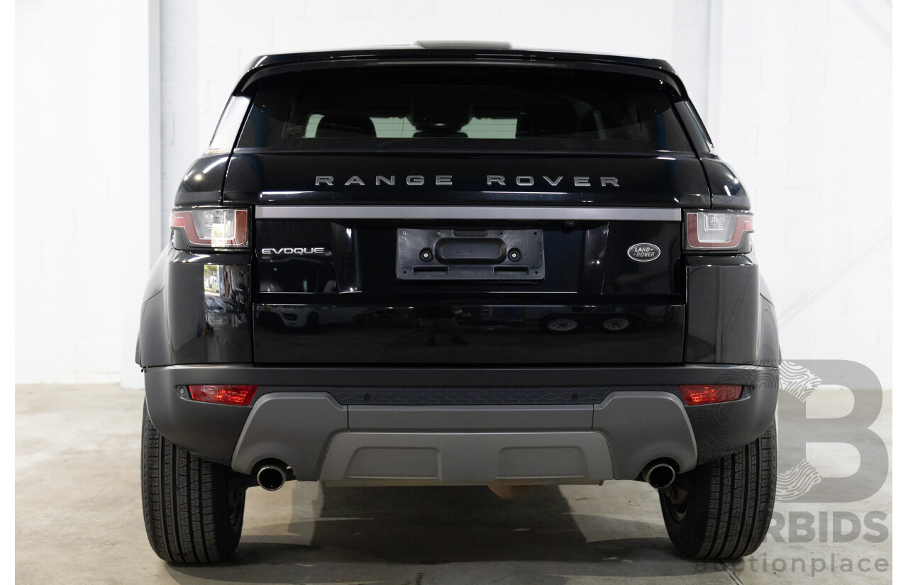07/2017 Range Rover Evoque Td4 150 SE (AWD) LV MY17 5d Wagon Santorini Black Metallic Turbo Diesel 2.0L