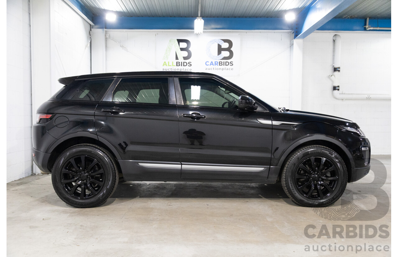 07/2017 Range Rover Evoque Td4 150 SE (AWD) LV MY17 5d Wagon Santorini Black Metallic Turbo Diesel 2.0L