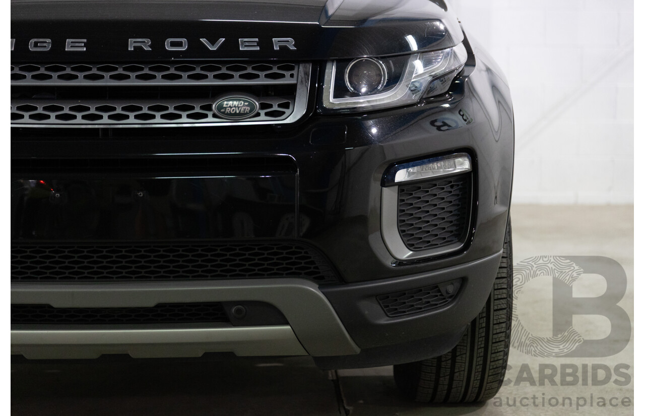 07/2017 Range Rover Evoque Td4 150 SE (AWD) LV MY17 5d Wagon Santorini Black Metallic Turbo Diesel 2.0L