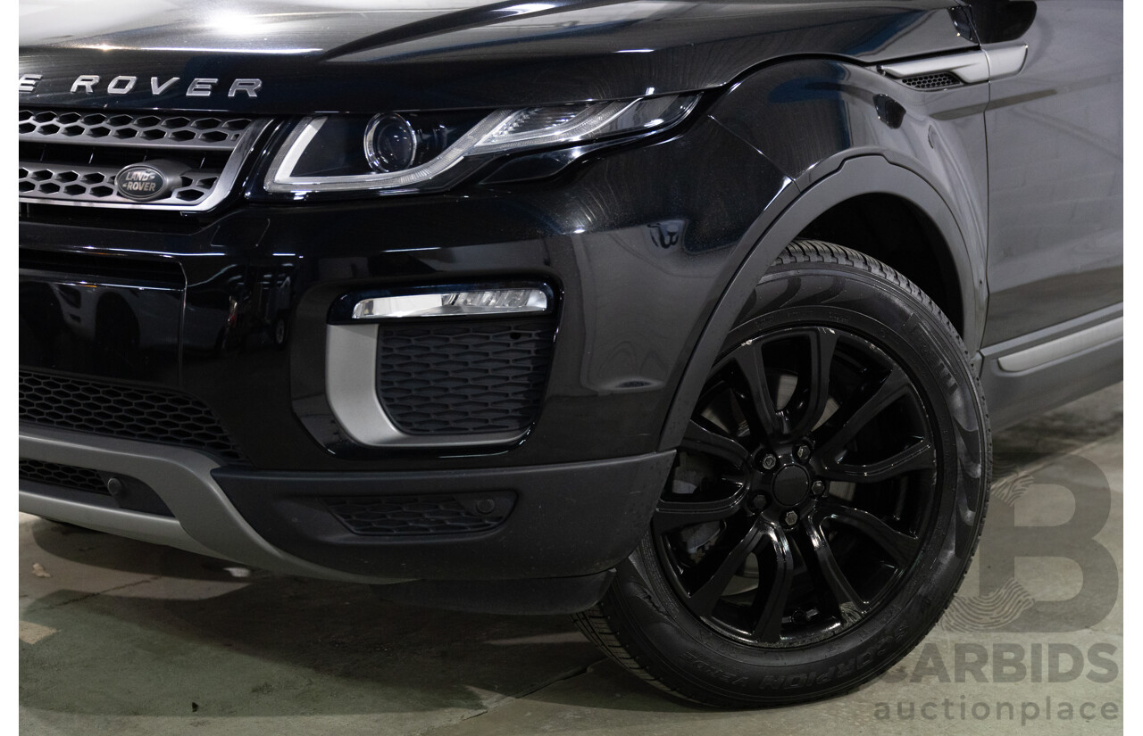 07/2017 Range Rover Evoque Td4 150 SE (AWD) LV MY17 5d Wagon Santorini Black Metallic Turbo Diesel 2.0L