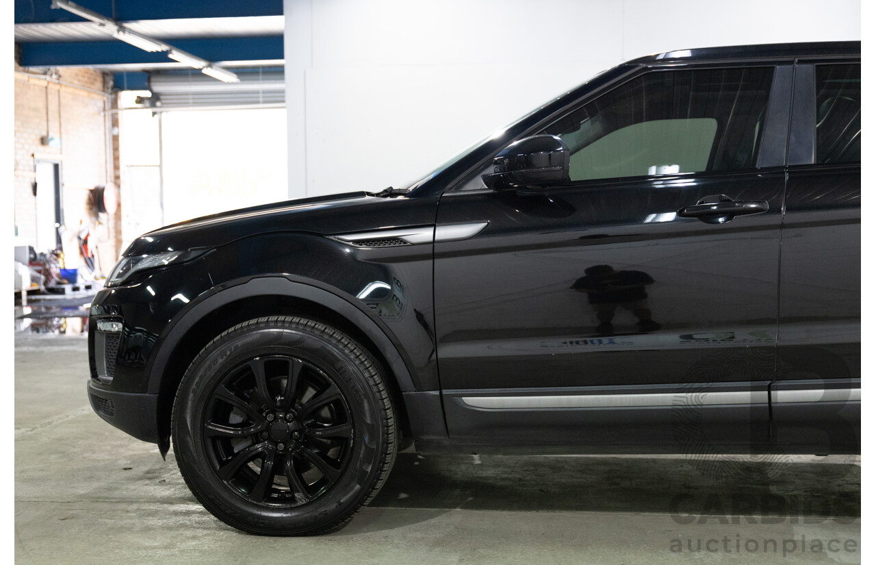 07/2017 Range Rover Evoque Td4 150 SE (AWD) LV MY17 5d Wagon Santorini Black Metallic Turbo Diesel 2.0L