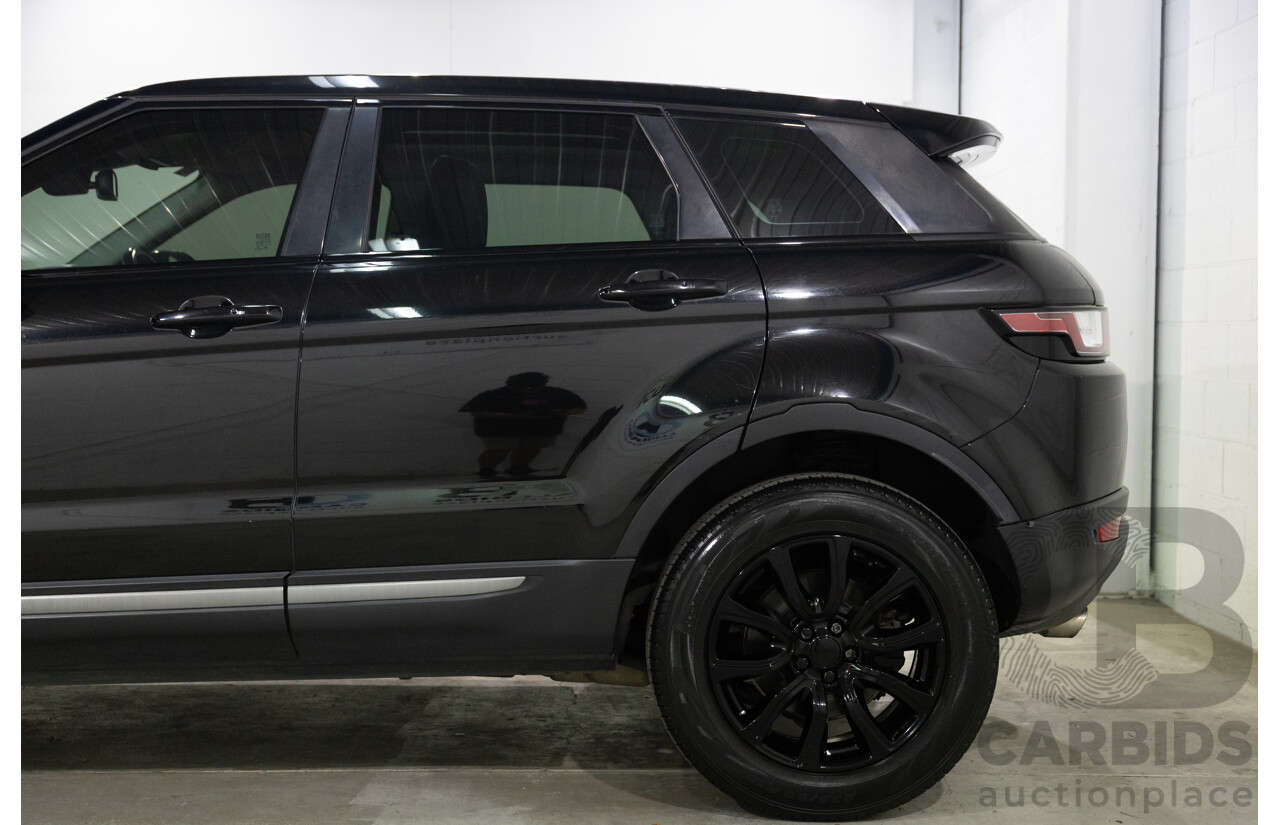 07/2017 Range Rover Evoque Td4 150 SE (AWD) LV MY17 5d Wagon Santorini Black Metallic Turbo Diesel 2.0L