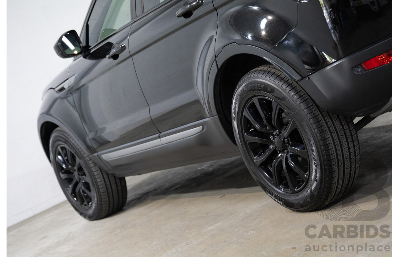 07/2017 Range Rover Evoque Td4 150 SE (AWD) LV MY17 5d Wagon Santorini Black Metallic Turbo Diesel 2.0L
