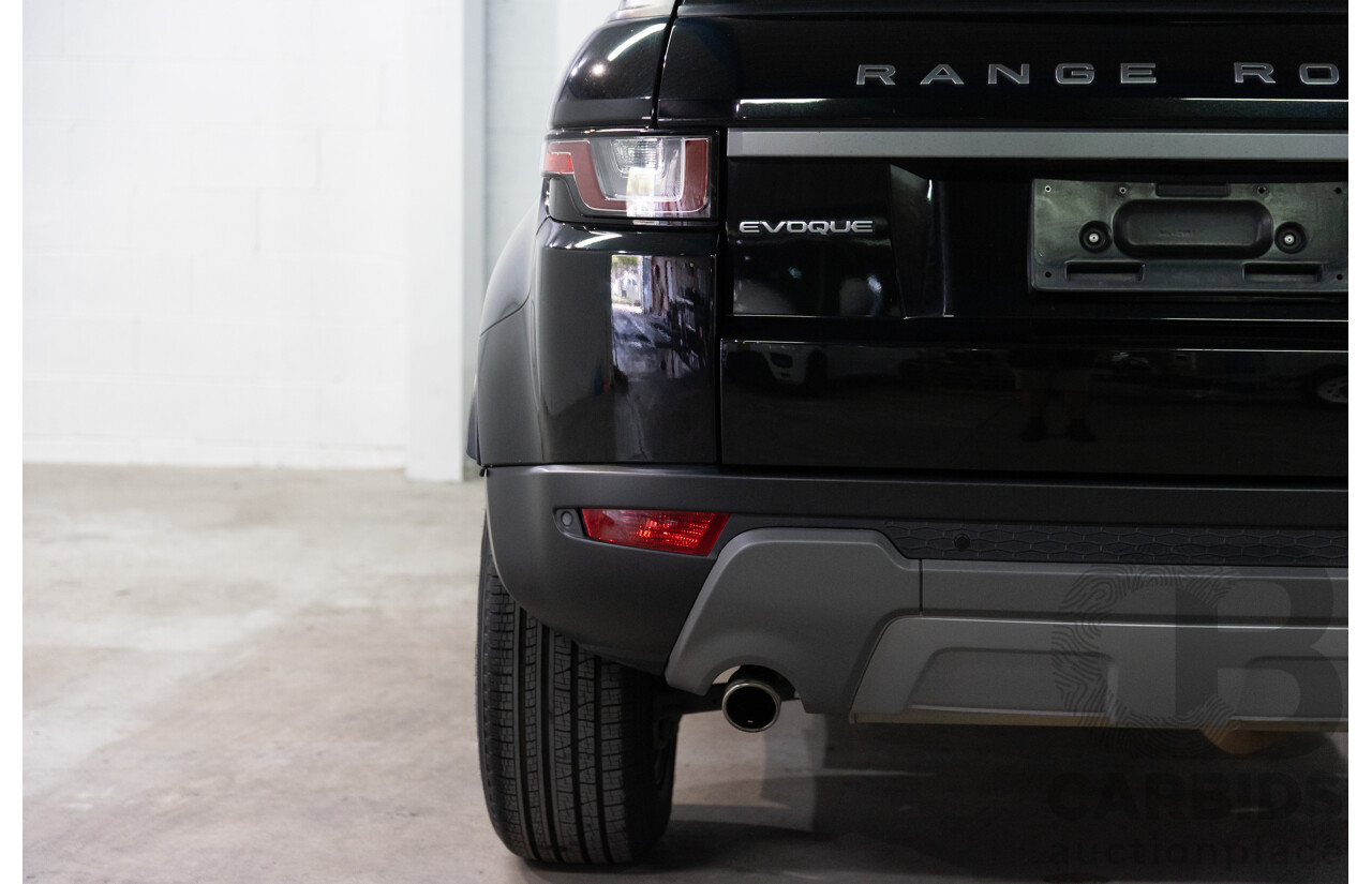 07/2017 Range Rover Evoque Td4 150 SE (AWD) LV MY17 5d Wagon Santorini Black Metallic Turbo Diesel 2.0L