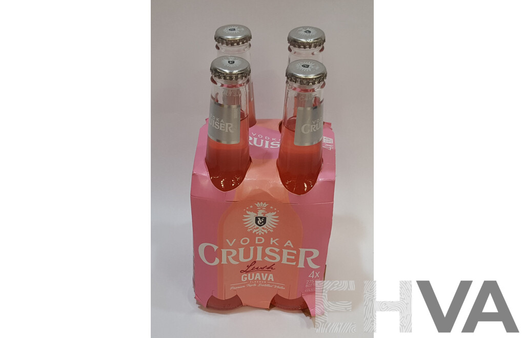 Vodka Cruiser Lush Guava Premium Triple Distilled Vodka 275ml Four Pack