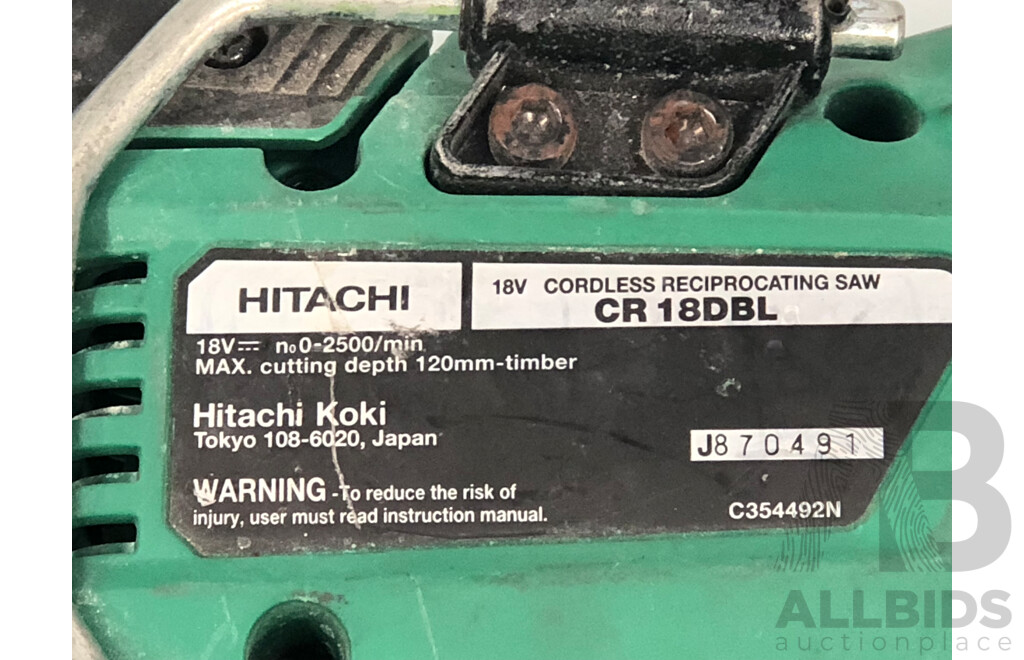 Hitachi Li-Ion Cordless Brushless LVH Reciprocating Saw