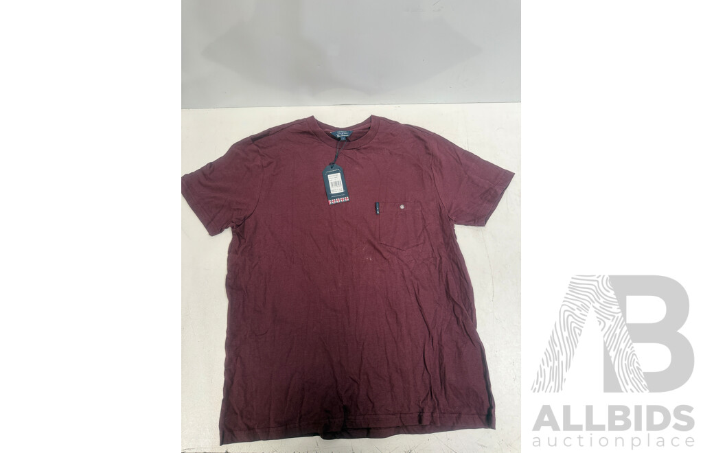 Box of Assorted Brand Clothing - Shirts + Jackets + Shorts