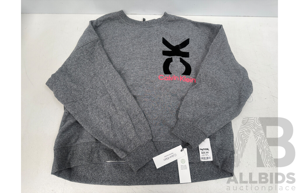 Box of Branded Tagged Clothing - Grey CK Jumper (Large)