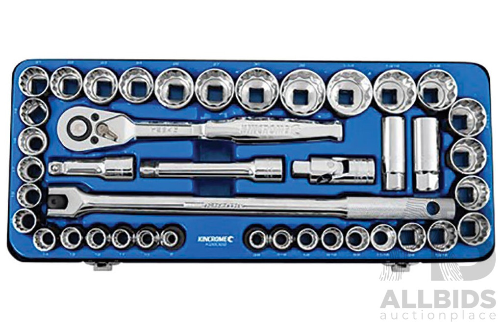 Kincrome 42 Piece ½ Inch Drive Metric/Imperial Socket Set - Brand New - ORP $285.00
