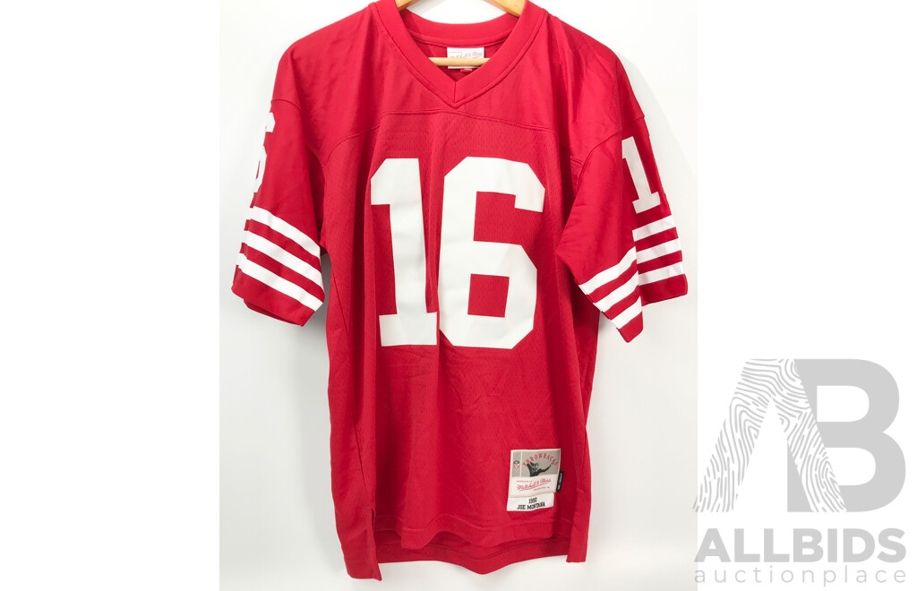 San Francisco 49ers - Joe Montana #16 1990 NFL Throwbacks Jersey by Mitchell & Ness (Size: Medium)