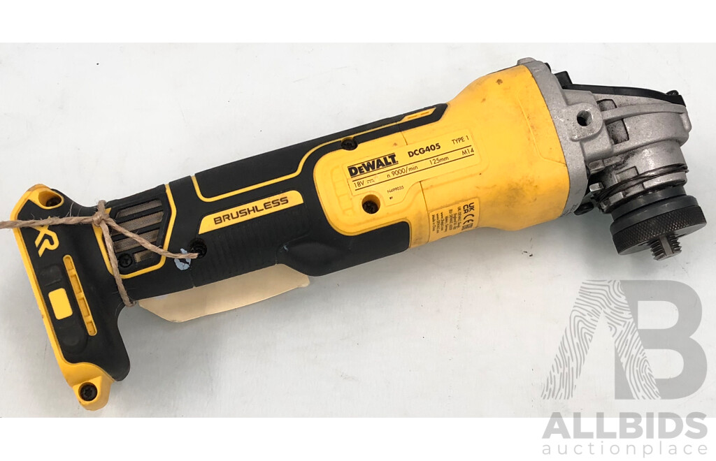 DeWalt XR 18 Volt Lithium Ion Cordless 125mm Angle Grinder - Skin Only