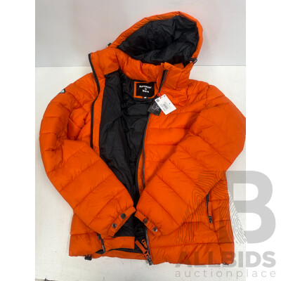 Box of Assorted Brand Clothing - Shirts + Jackets + Shorts