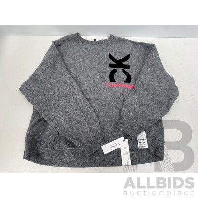 Box of Branded Tagged Clothing - Grey CK Jumper (Large)