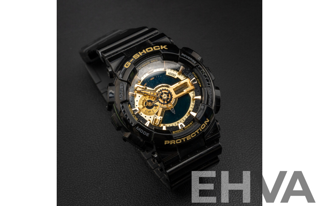 Casio GA-110GB 5146 48mm G-Shock Analogue/Digital X Series Black/Gold Negative Display Watch