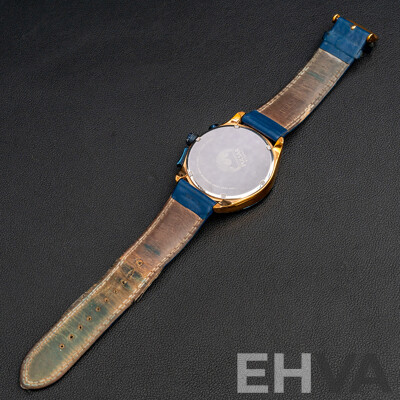 Pulsar PU2080X Quartz Multi-Function Chronograph Stainless Steel Blue/Rose Gold Men's Watch