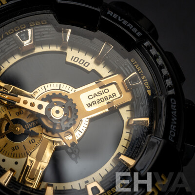 Casio GA-110GB 5146 48mm G-Shock Analogue/Digital X Series Black/Gold Negative Display Watch