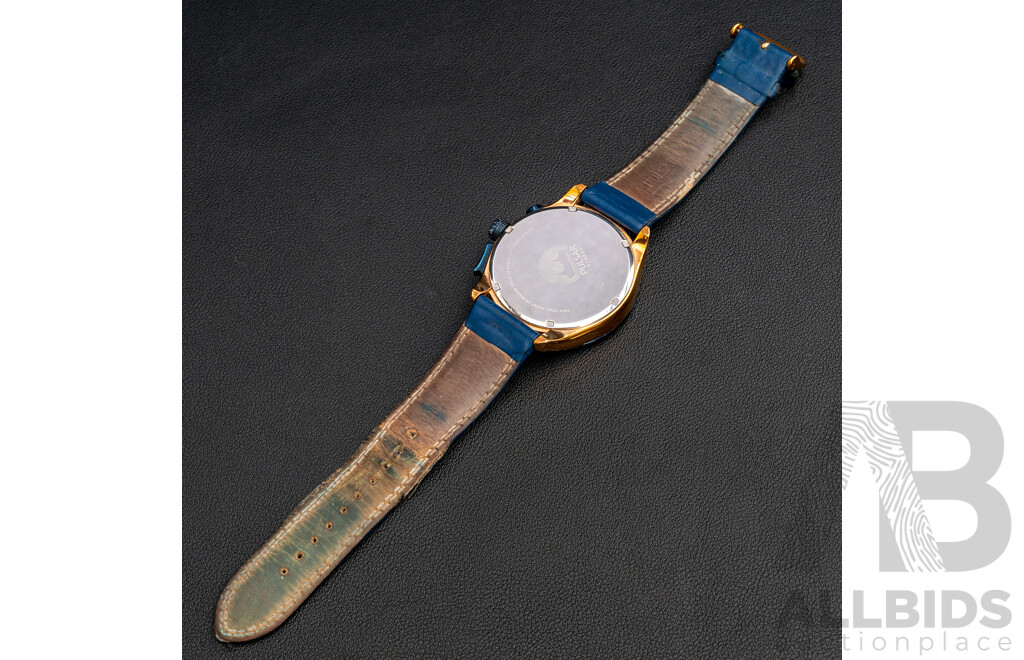 Pulsar PU2080X Quartz Multi-Function Chronograph Stainless Steel Blue/Rose Gold Men's Watch