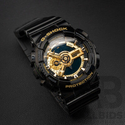 Casio GA-110GB 5146 48mm G-Shock Analogue/Digital X Series Black/Gold Negative Display Watch