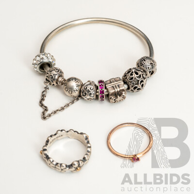 Collection of Three Pandora Branded Pieces