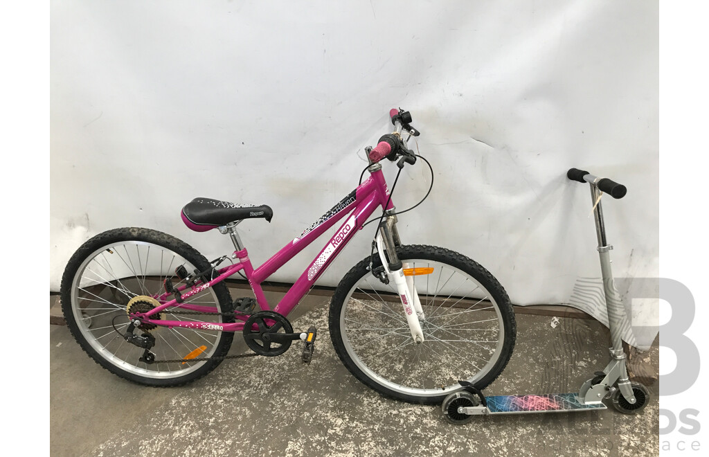 Repco Haven 6 Speed Girls' Bike and Luminous Kids' Scooter