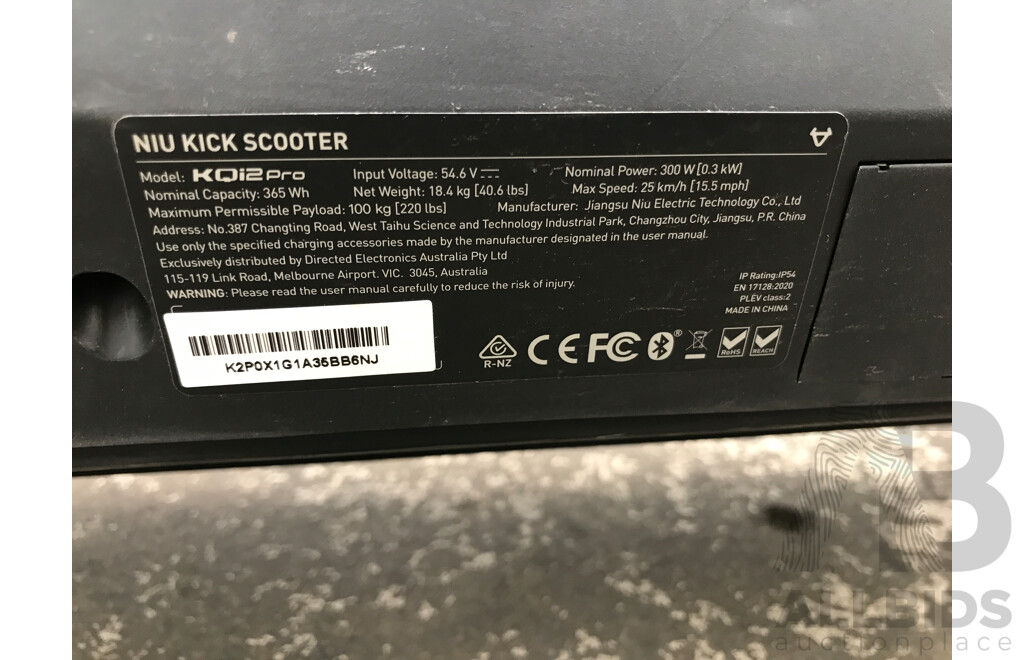 NIU KQi2 Pro Electric Kick Scooter