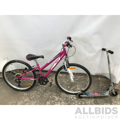 Repco Haven 6 Speed Girls' Bike and Luminous Kids' Scooter